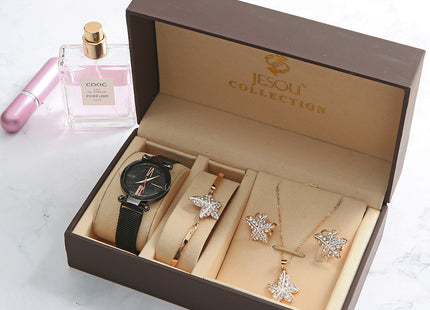 Ladies Gift Set Women Watch Bracelet Earring Necklace