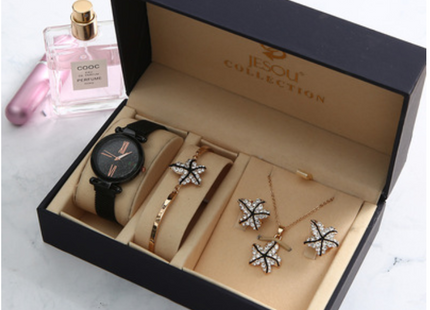 Ladies Gift Set Women Watch Bracelet Earring Necklace