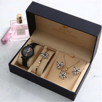 Ladies Gift Set Women Watch Bracelet Earring Necklace