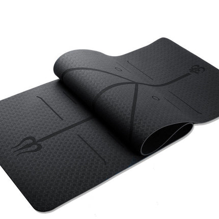 Fitness Yoga Mat Position Line Single Layer Monochrome Custom Logo