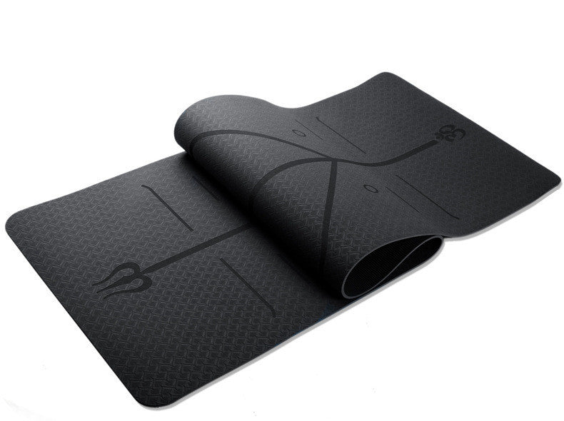Fitness Yoga Mat Position Line Single Layer Monochrome Custom Logo