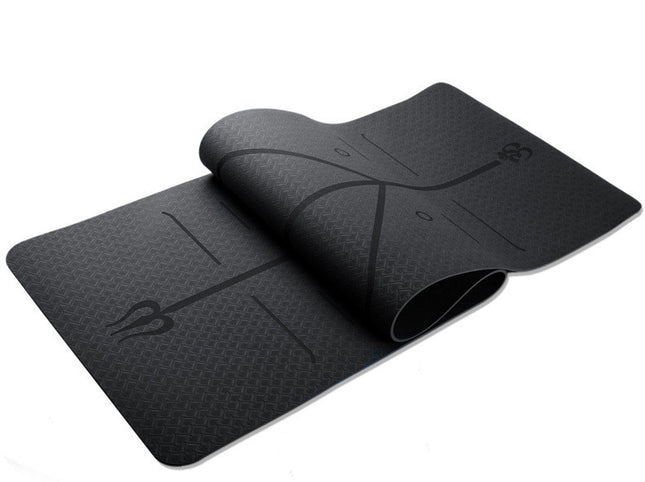 Fitness Yoga Mat Position Line Single Layer Monochrome Custom Logo