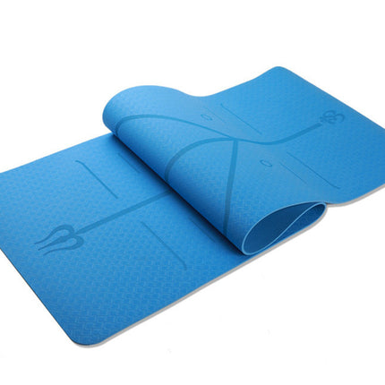 Fitness Yoga Mat Position Line Single Layer Monochrome Custom Logo