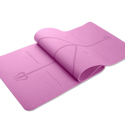 Fitness Yoga Mat Position Line Single Layer Monochrome Custom Logo