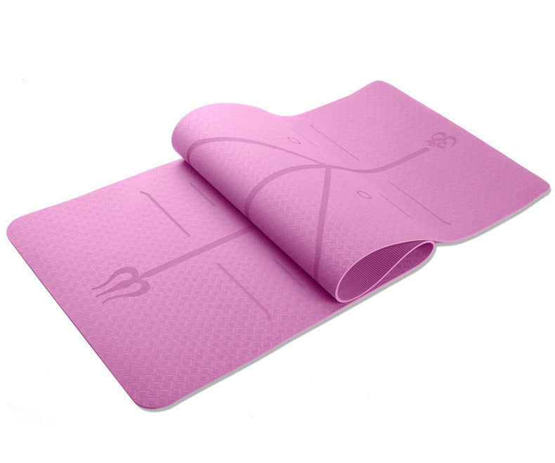 Fitness Yoga Mat Position Line Single Layer Monochrome Custom Logo