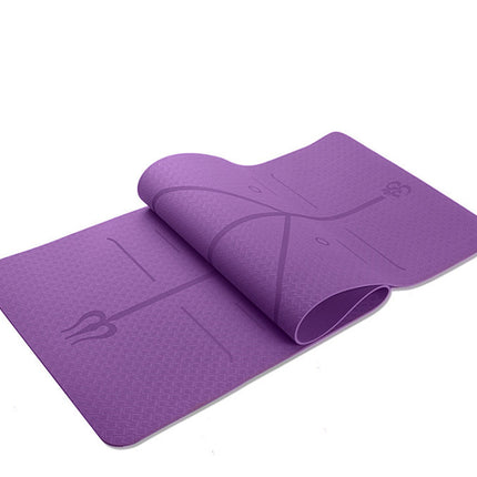 Fitness Yoga Mat Position Line Single Layer Monochrome Custom Logo