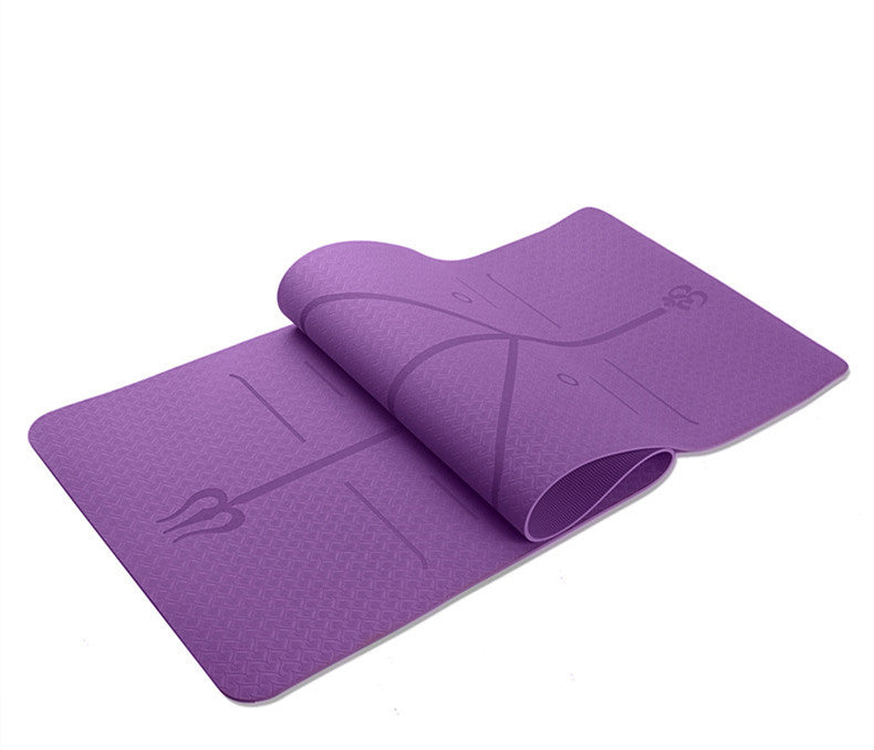 Fitness Yoga Mat Position Line Single Layer Monochrome Custom Logo