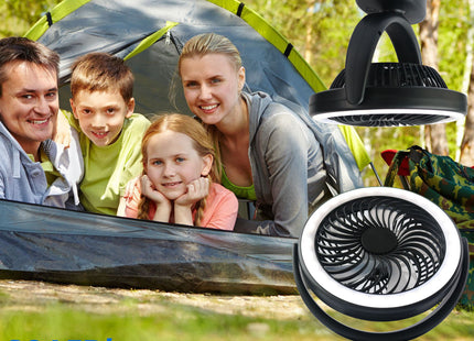Portable LED Camping Lantern Light With Fan Flashlight Ceiling Fans For Outdoor Hiking Fishing Emergency Tent Lamp Night Light