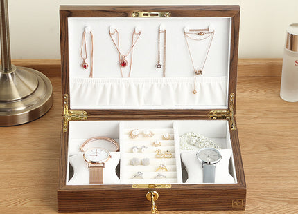 Necklace Jewellery With Lock Solid Wood Hand