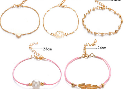 Vintage Turtle Heart Map Charm Bracelets Set For Women 2 New Design Stone Beads Infinite Bracelet Boho Jewelry Wholesale