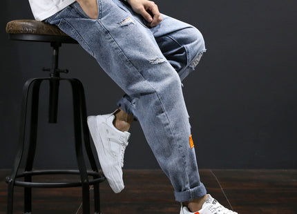 Trendy Loose Trousers Straight Korean Casual Pants Men
