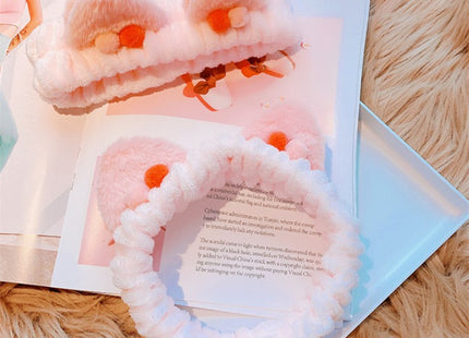 Three-dimensional Plush Cat Ears Headband Ladies Face Wash Makeup Hair Band