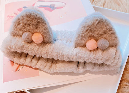 Three-dimensional Plush Cat Ears Headband Ladies Face Wash Makeup Hair Band