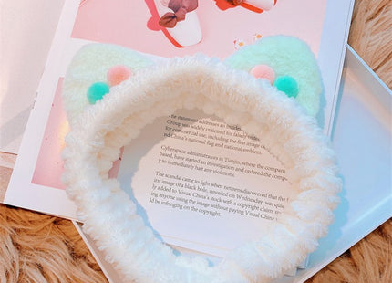 Three-dimensional Plush Cat Ears Headband Ladies Face Wash Makeup Hair Band