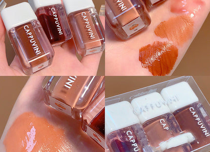 Small Square Lip Gloss Transparent Lip Gloss Glass Moisturizing And Nourishing Mirror Lip Lacquer