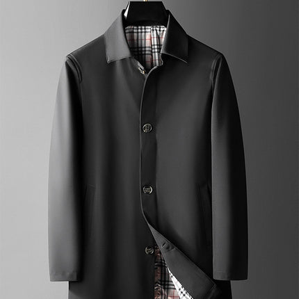 Men's Mid-length Trendy Casual Loose Trench Coat