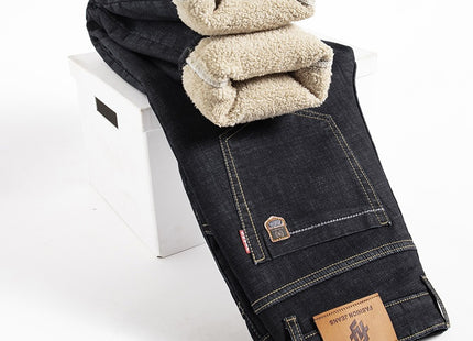 Men's Lambswool Fleece Padded Jeans Winter