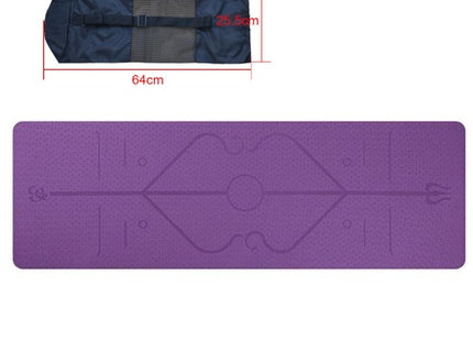 TPE yoga mat body position line 6mm non-slip environmental protection fitness yoga mat