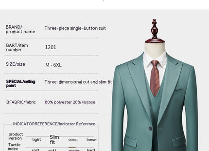 Men's Business Casual Suit Men's Foreign Trade Cross-border Suit Wedding Groom Dress