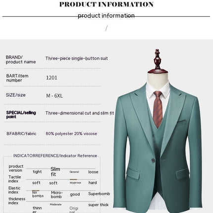 Men's Business Casual Suit Men's Foreign Trade Cross-border Suit Wedding Groom Dress