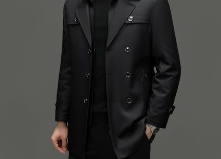Men's Duster Mid-length Detachable Liner With Cotton Belt