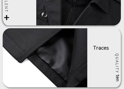 Men's Duster Mid-length Detachable Liner With Cotton Belt