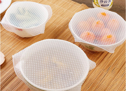 Food Reusable Silicone Stretch Cling Film Saran Wrap Kitchen Microwave Oven Fridge Seal Bowl Cover Pad Kitchen Tools