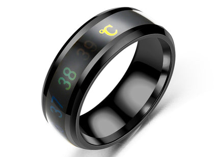 Fashion new smart temperature couple ring mood temperature display ring