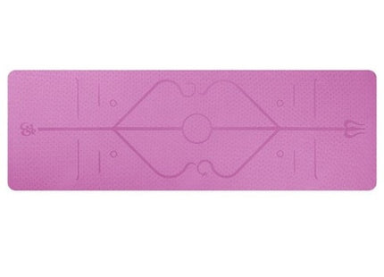 TPE yoga mat body position line 6mm non-slip environmental protection fitness yoga mat