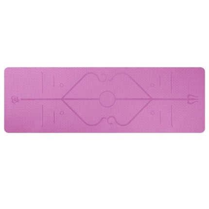 TPE yoga mat body position line 6mm non-slip environmental protection fitness yoga mat