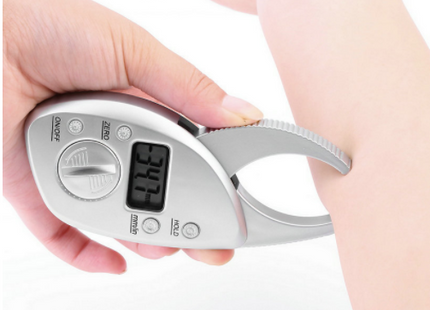 Digital Body Fat Caliper Skinfold Caliper LCD Display Analyzer Tape Measure Pack Slimming Scales Loss Weight Anti-slip Handle