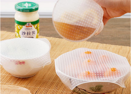 Food Reusable Silicone Stretch Cling Film Saran Wrap Kitchen Microwave Oven Fridge Seal Bowl Cover Pad Kitchen Tools