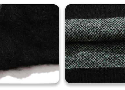Color Contrast Pin Round Neck Jumper