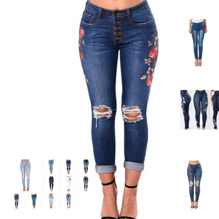 Ripped Jeans For Women Women Jeans Pencil Pants Denim Jeans
