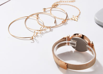 Women Watches Starry Sky Magnet Buckle Fashion Bracelet Wristwatch Roman Numeral Simple Clock Gift