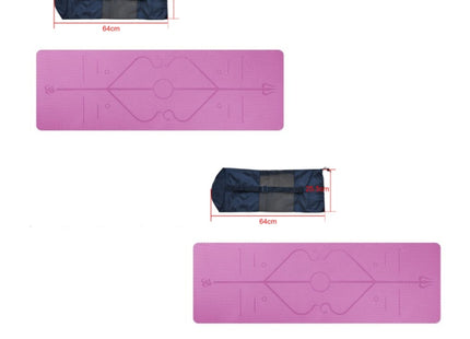 TPE yoga mat body position line 6mm non-slip environmental protection fitness yoga mat