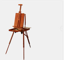 Italian Beech Sketch Portable Paint Box Wooden Pull Rod Oil Painting Box Paint Box Portable Art Oil Painting Easel