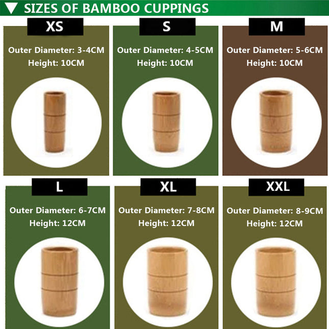 Carbonized bamboo bamboo tube cupping cupping