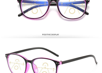New Retro Anti-blue Light Progressive Multi-focus Old Presbyopic Glasses