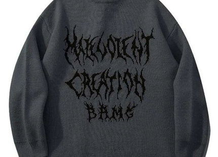 Graffiti Knitted Sweaters Men Hip Hop Print Setwear Jumper