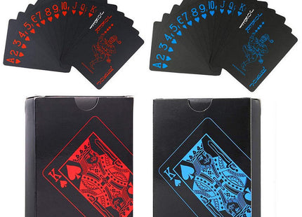 Waterproof Black Plastic Poker Board Game Card PVC Magic Playing Card Solitaire