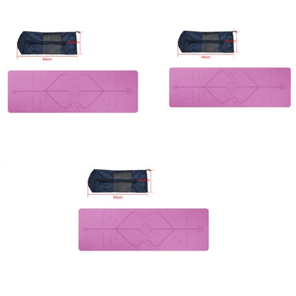 TPE yoga mat body position line 6mm non-slip environmental protection fitness yoga mat