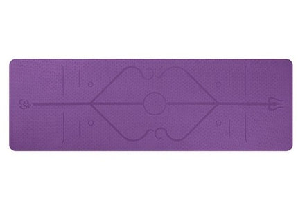 TPE yoga mat body position line 6mm non-slip environmental protection fitness yoga mat