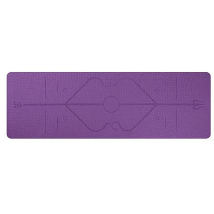 TPE yoga mat body position line 6mm non-slip environmental protection fitness yoga mat