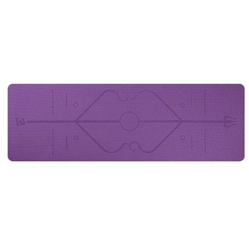 TPE yoga mat body position line 6mm non-slip environmental protection fitness yoga mat