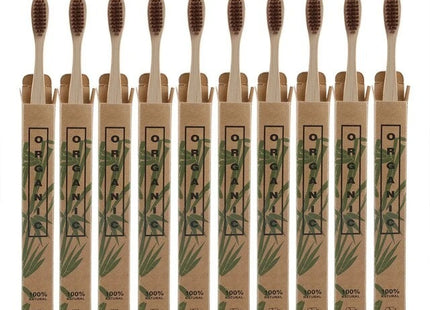 10 Bamboo toothbrushes