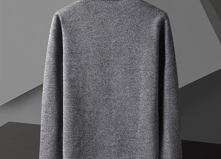 Pocket Stand Collar Cardigan Sweater Men