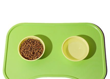 Dog Food Mat For Floors Waterproof,Thicker Cat Food Mat Non-Slip,Dog Bowl Mats For Food And Water,Pet Feeding Mat Silicone,Raised Edges To Prevent Tray For Dog Bowls