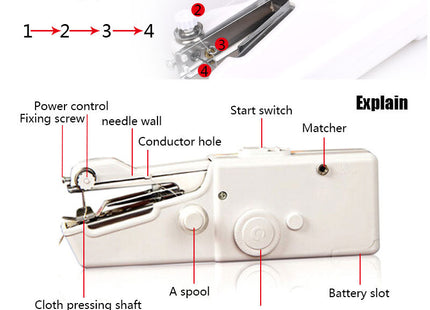 Mini Portable Hand-held Sewing Machine