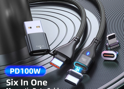 PD 100W Fast Charging Magnetic Data Cable 5A